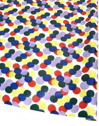 	Подарочная дизайнерская бумага в листах 70см х 100см с рисунком "сиреневые горошины".