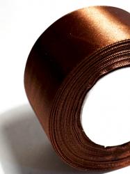 Лента атласная 48мм х 23м тёмно-коричневая №8388